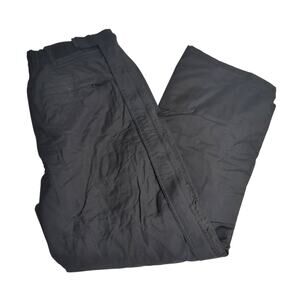 Men's Slalom Black Nylon Lined Insulated Ski Snow Pants XL Adjustable Waist
